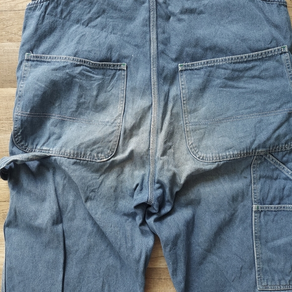 Cropped Raw Hem Liberty Bib Overalls Size 40 - Picture 9 of 16